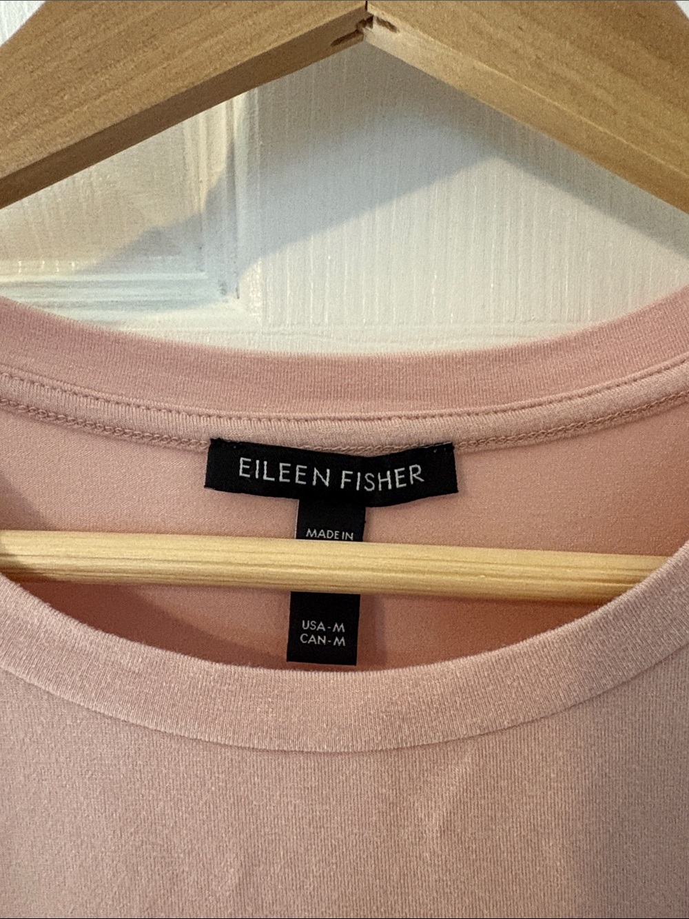 EILEEN FISHER Dusty Pink Short-Sleeve Crewneck Tee